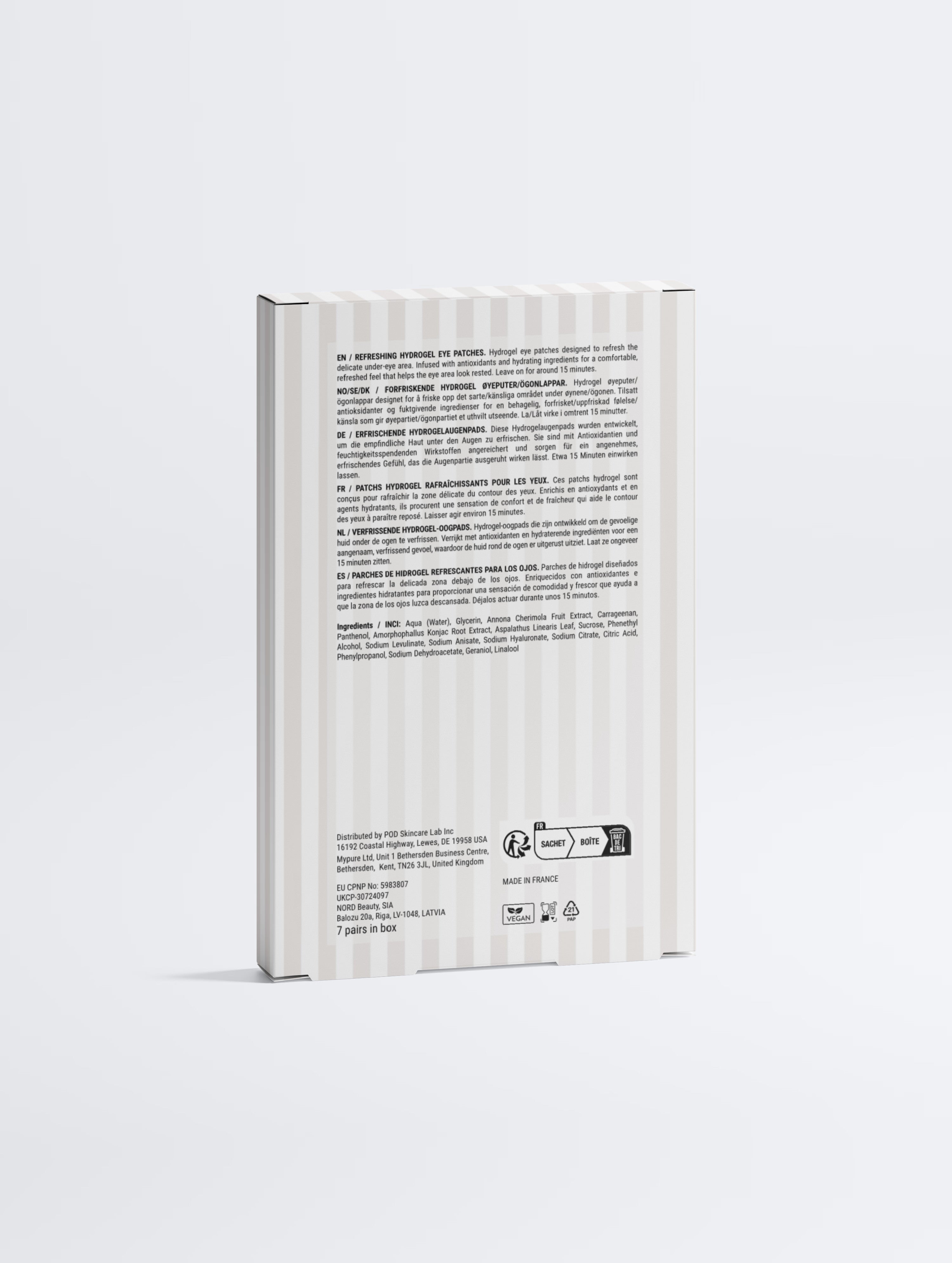 Anti-Fatigue Hydrogel Eye Patches