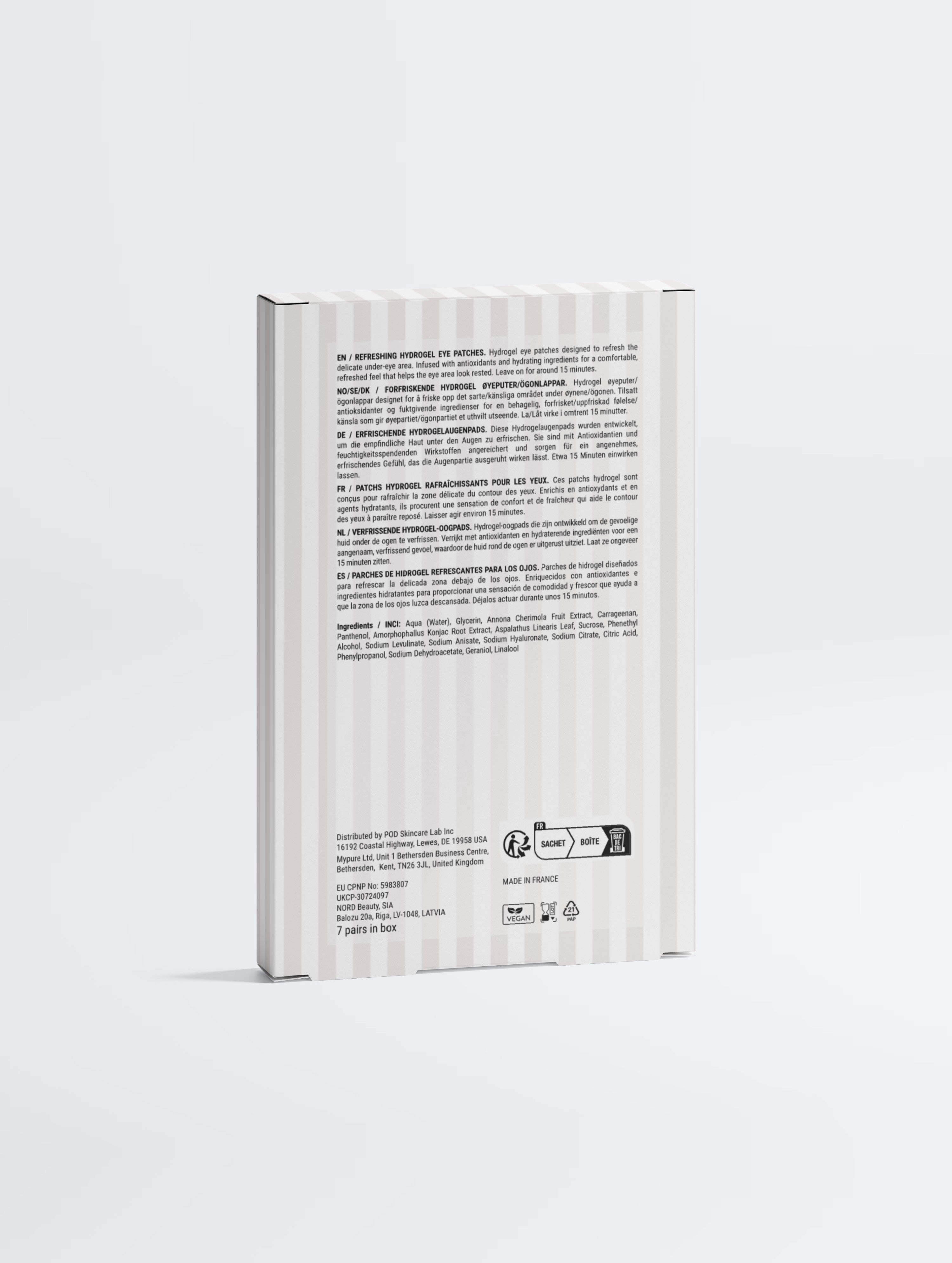Anti-Fatigue Hydrogel Eye Patches