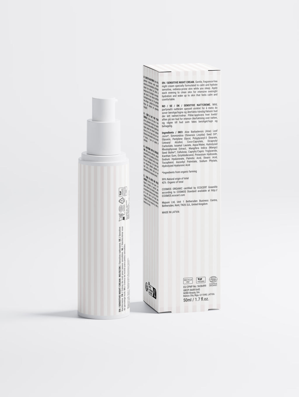 Sensitive Skin Overnight Cream, Fragrance-Free